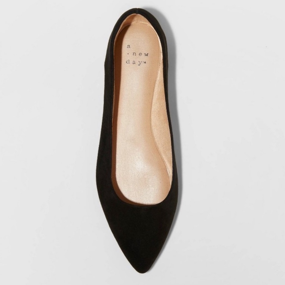 a new day Black “Corinna” Suede Flats